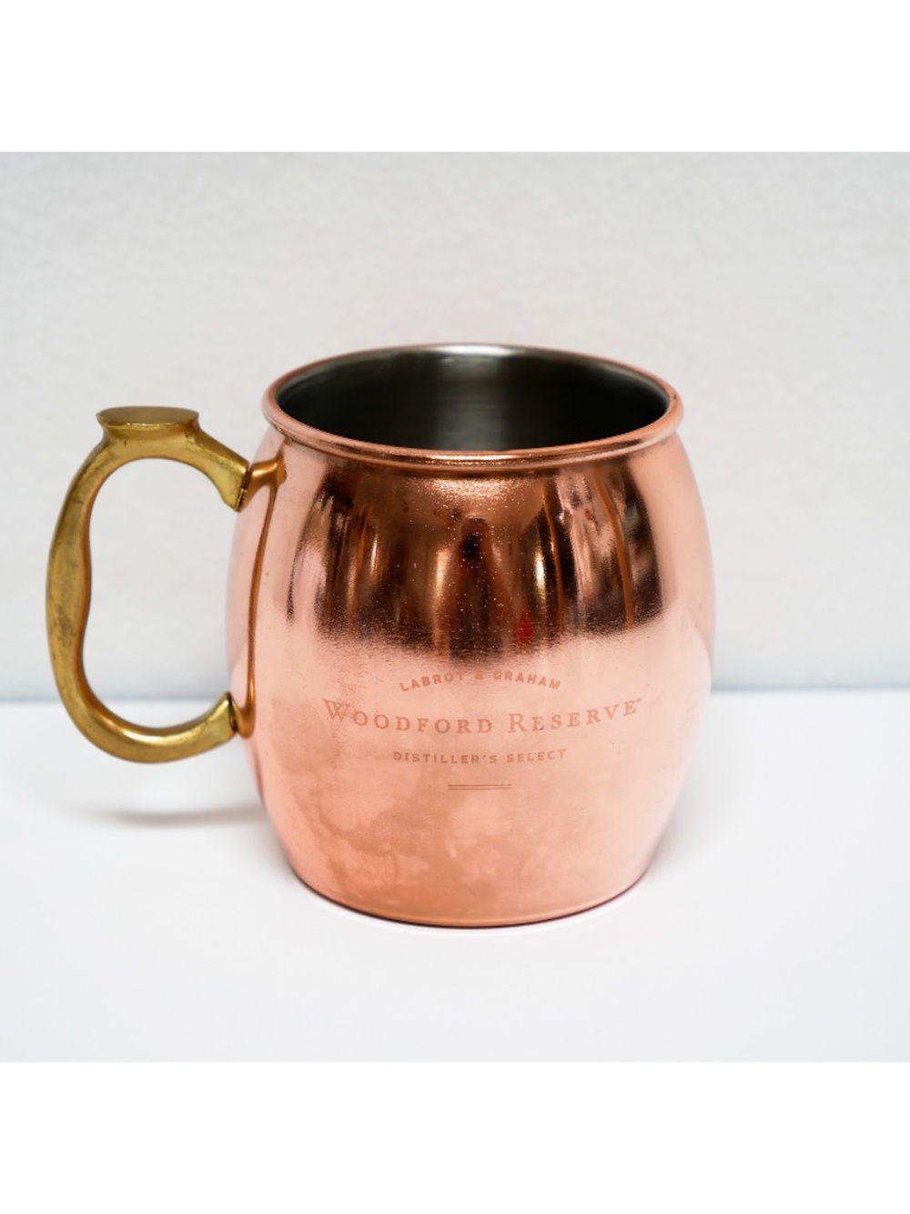 New - Woodford Reserve Stainless copper plated mug